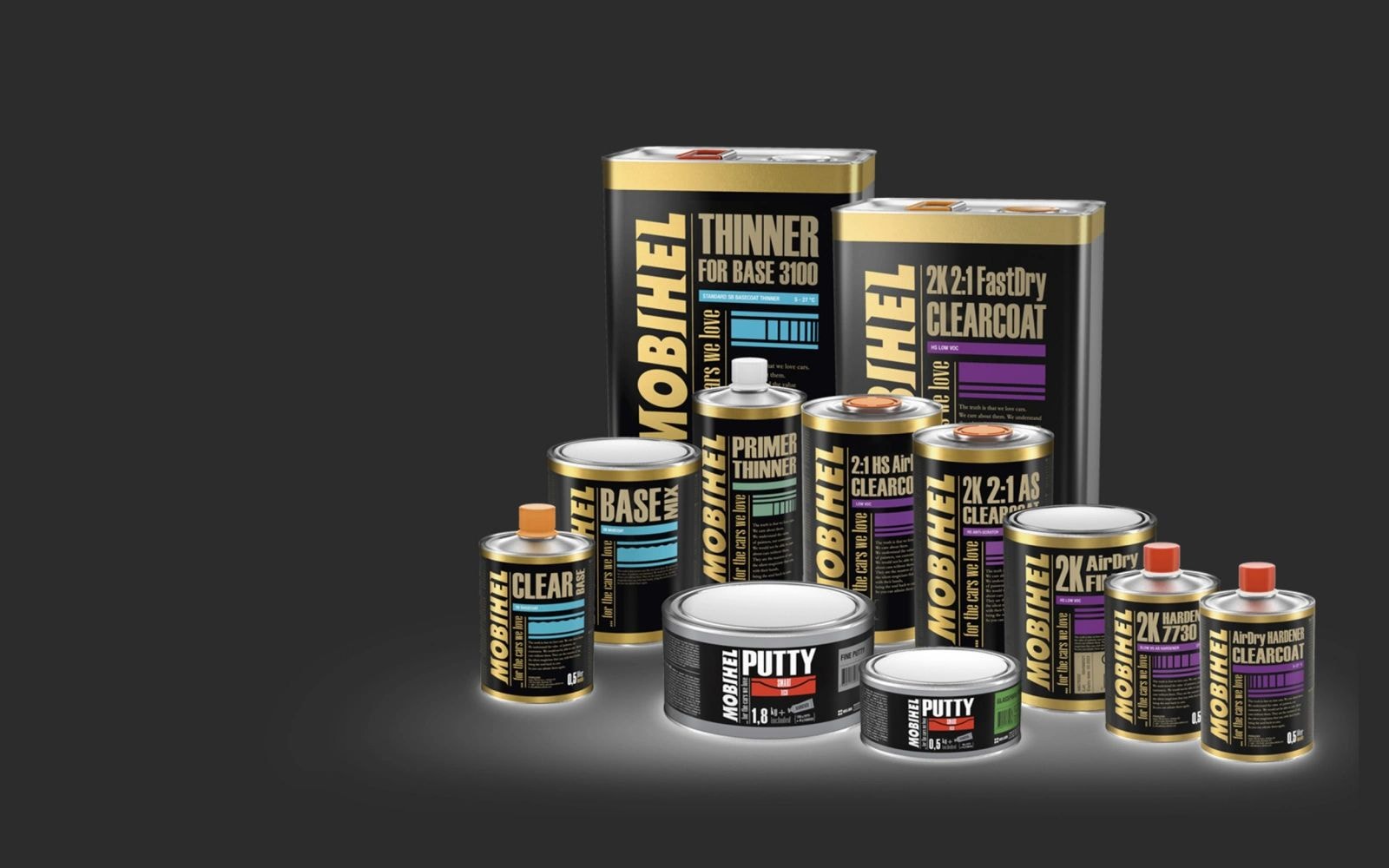 Mobihel automotive paint products collection